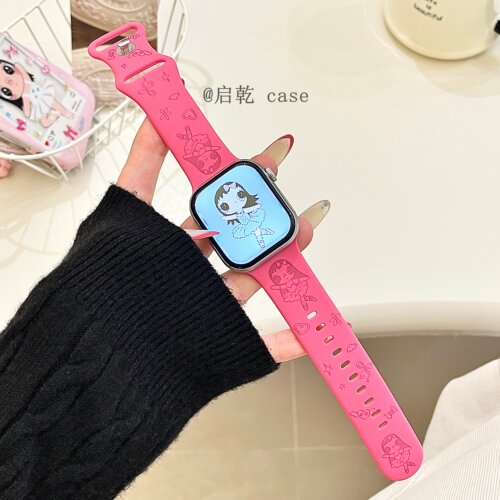 适用苹果手表表带硅胶