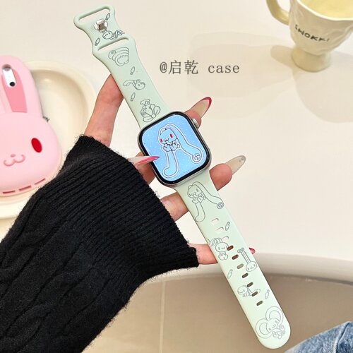 适用苹果手表表带硅胶