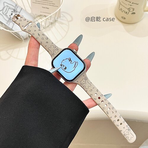 适用苹果手表表带硅胶