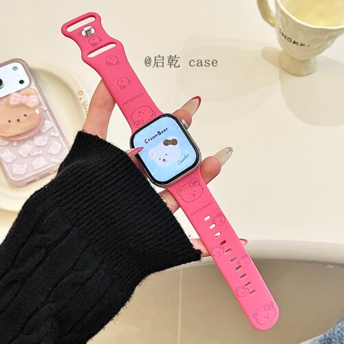 适用苹果手表表带硅胶