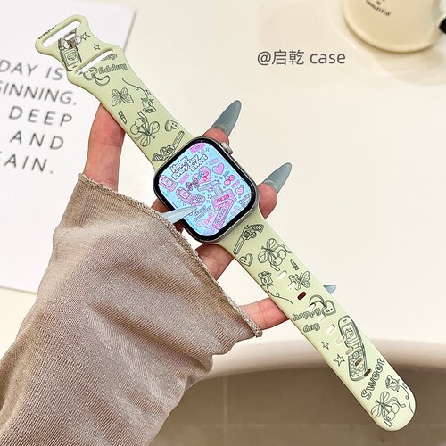 适用苹果手表表带硅胶