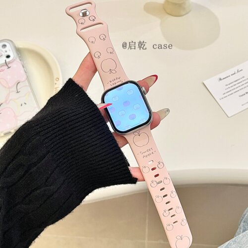 适用苹果手表表带硅胶
