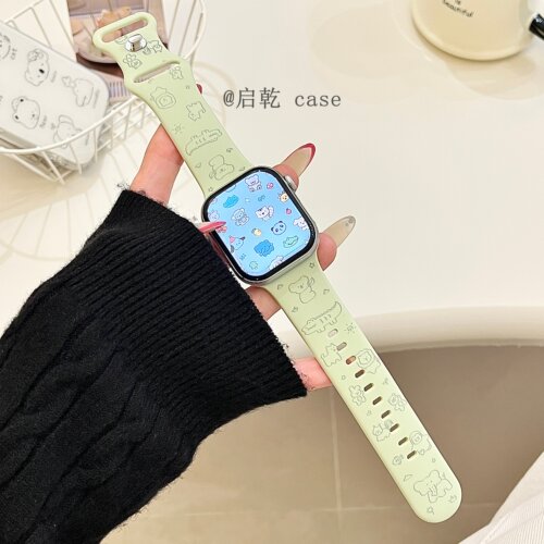 适用苹果手表表带硅胶