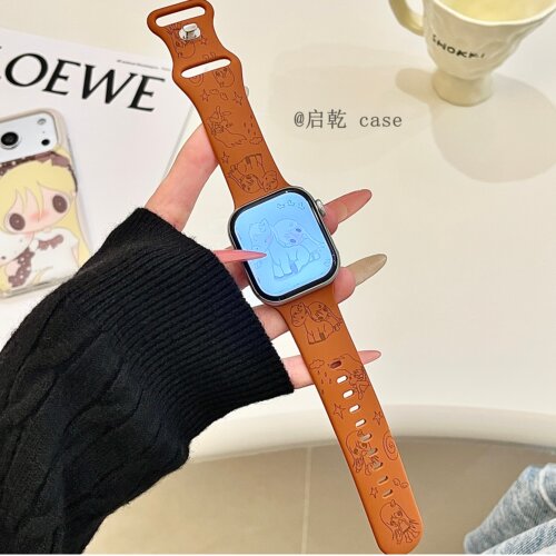 适用苹果手表表带硅胶