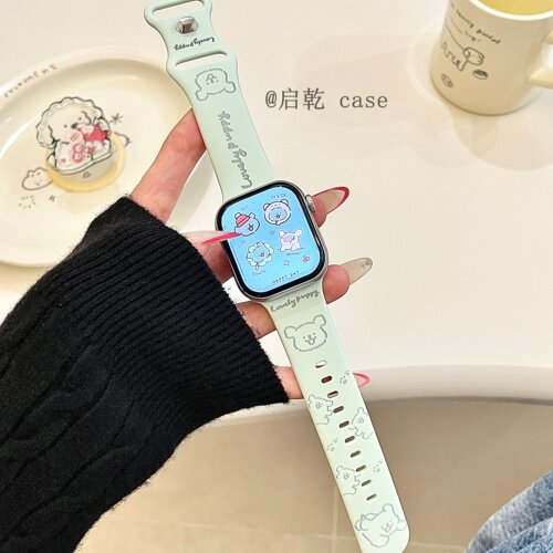 适用苹果手表表带硅胶