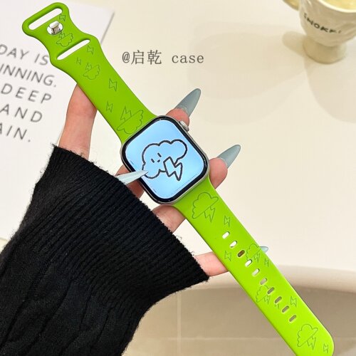 适用苹果手表表带硅胶