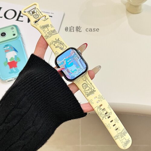适用苹果手表表带硅胶