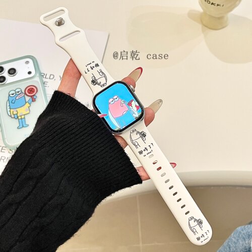 适用苹果手表表带硅胶