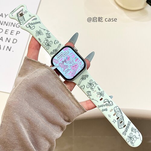 适用苹果手表表带硅胶