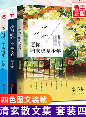 【套装四册】林清玄散文集 愿你归来仍是少年+岁月静好不忘初心+不恋过往不负流年+心外无物随遇而安林清玄的书书籍