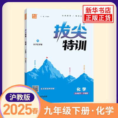 2025春 通成学典化学拔尖特训 九年级下册 沪教版HJ 同步一课一练专项训练学霸笔记尖子生学案题库教辅 凤凰新华书店旗舰店