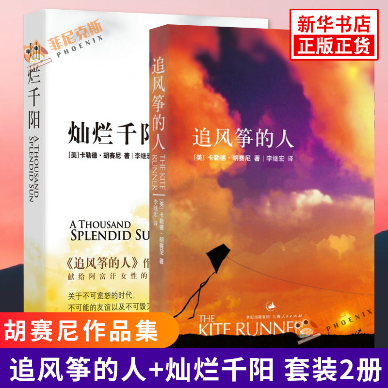 追风筝的人+灿烂千阳 套装2册 胡赛尼 著 胡赛尼作品集 描绘阿富汗社会 现当代文学小说历史 学生课外读物书现当代文学 正版书籍