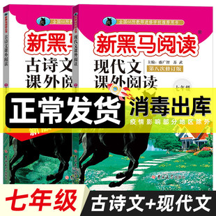 新黑马阅读七年级 现代文课外阅读+古诗文阅读训练 套装全2册 初一7年级教辅阅读类练习册辅导用书含参考答案 新华书店正版书籍