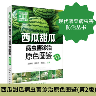 西瓜甜瓜病虫害诊治原色图鉴(第2版)现代蔬菜病虫害防治丛书 大棚西瓜甜瓜种植技术书籍 大棚种西瓜甜瓜栽培关键技术书籍
