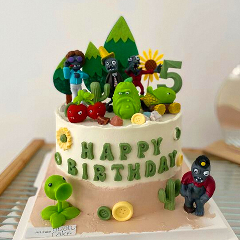 植物大战僵尸蛋糕装饰摆件豌豆射手向日葵玉米倭窝瓜儿童生日插件,节庆用品/礼品,节日装扮用品,淘宝优惠券,粉丝福利购,淘宝优惠卷