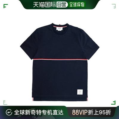 韩国直邮Thom Browne 衬衫   T 恤 条纹 短袖 海军蓝 MJS221A J00