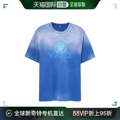 韩国直邮VERSACE24SS短袖T恤男1013302 1A098641UI10Blue