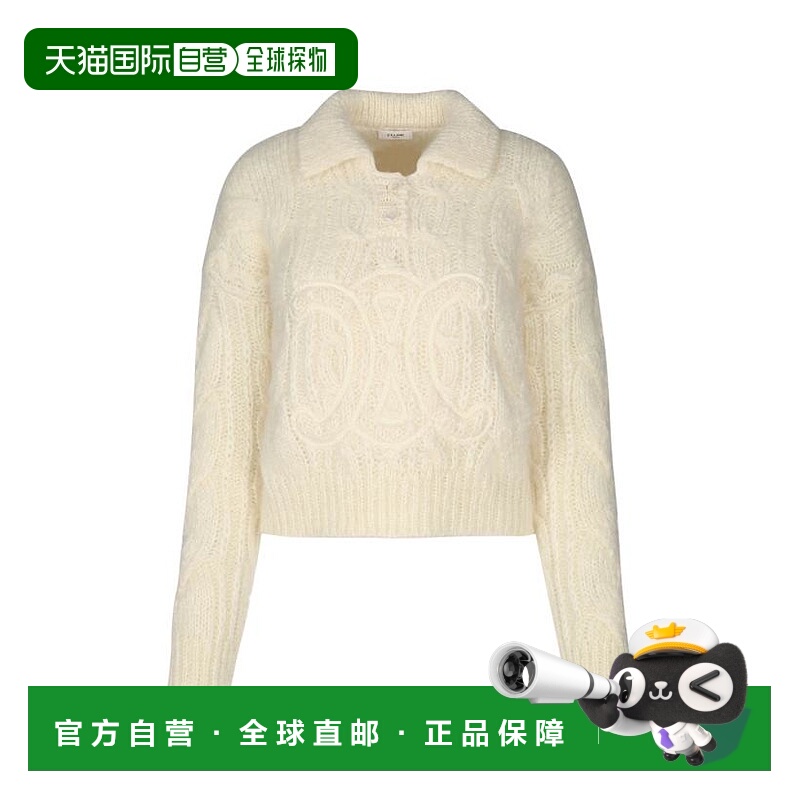 韩国直邮Celine Polo T恤 2ADMI884Z01OW OFF WHITE DOM毛衣