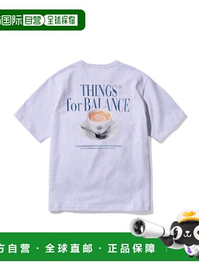 韩国直邮AECA WHITE 男士T恤AWCMSSBBTTSSO007A2BD MORNING CAFE