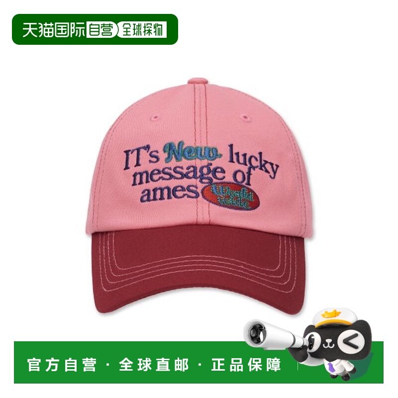 韩国直邮Ames Worldwide 女士帽子NEW LUCKY MESSAGE BALL CAP PIN