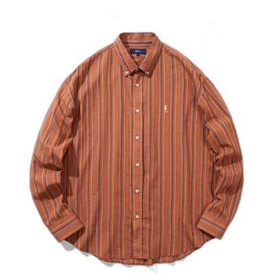 韩国直邮YALE (JAPAN FABRIC) COTTON CHIFFON STRIPE SHIRT BROW