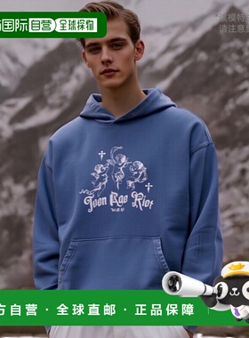 韩国直邮MAHAGRID 男士24年新款美式复古校园休闲卫衣MG2ESMM405A