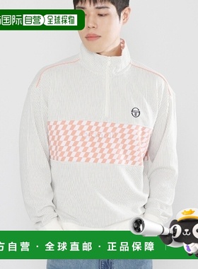 韩国直邮Sergio Tacchini CIALDA 半拉链兜帽圆领运动衫 男女通用