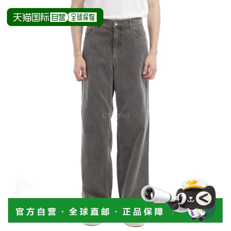 韩国直邮AURALEE FINX 灯芯绒宽版 5P 裤，橄榄棕色（A25AP02FC）