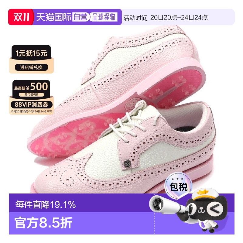 韩国直邮GFORE高尔夫运动球鞋女款粉色系带时尚休闲g4la23ef11