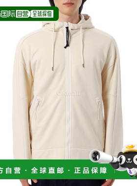 韩国直邮CP COMPANY 斜纹凸起羊毛全拉链护目镜连帽运动衫 (19CMS