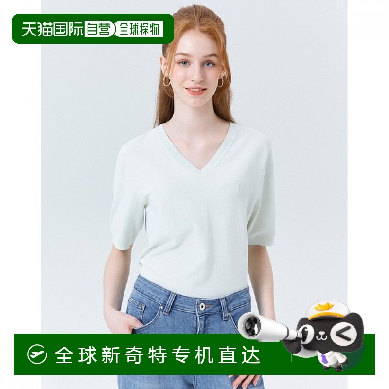 1h可退 韩国直邮（Hedges 女士）24SS Green Lecture V 领短袖毛