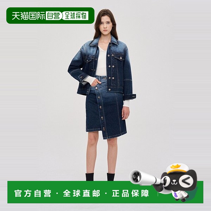 韩国直邮SJYP [SJYP] 色调水洗双开牛仔毛衣（PW2E8NJMT01WBL）