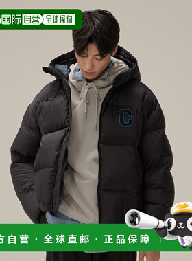 韩国直邮COVERNAT 男士羽绒服CO2404DP23BK COLLEGE VOLUME HOODI