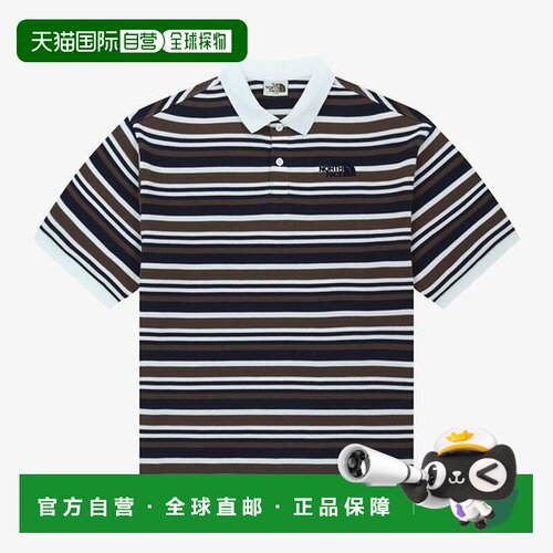韩国直邮THE NORTH FACE [北脸官方] NT7PR03J 白标条纹短袖马球_