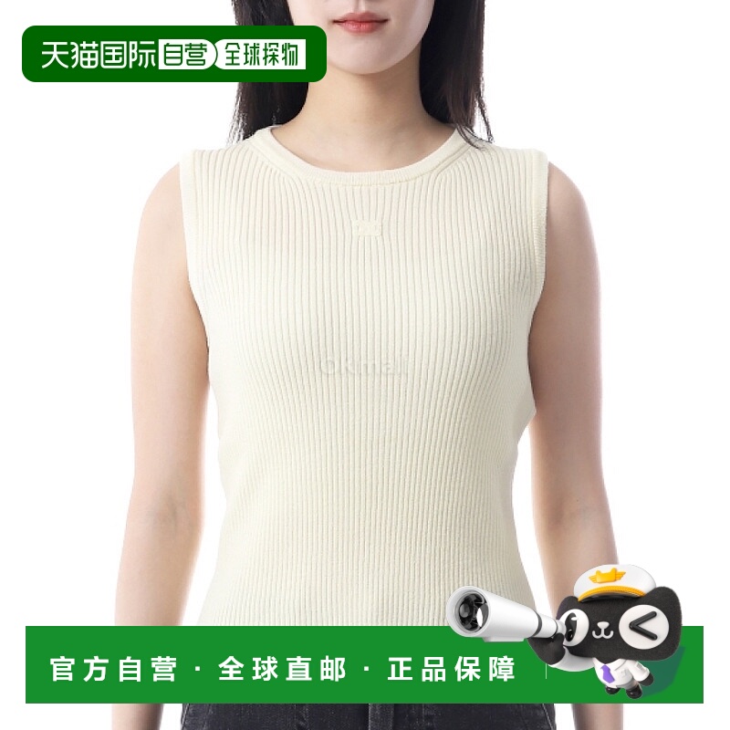 韩国直邮CELINE 条纹羊毛无袖上衣（RX03C861Z 01OW） 无袖的