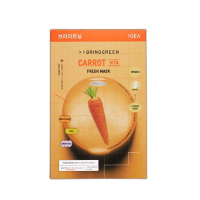 韩国直邮BRING GREEN 芭兰歌林 胡萝卜提亮面膜 20g*10正品