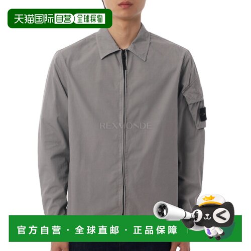 韩国直邮STONE ISLAND 1200022 棉质Logo贴片拉链衬衫（L2S15 120