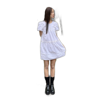 韩国直邮margarin fingers新款少女小清新甜美自然气质连衣裙3058