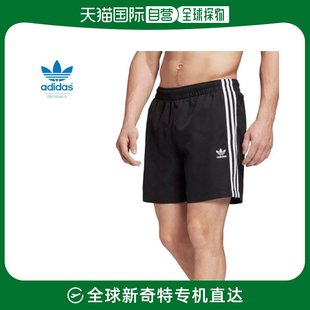 款 短裤 Adidas 游 黑色 三线 运动 经典 男士 Swim 韩国直邮