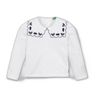 韩国直邮BENETTON儿童童装T恤QATS03411IV潮流穿搭时尚透气高级感