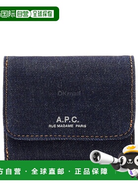 韩国直邮A.P.C 牛仔布标准双折 (COHIZ H63650 IAI) 半钱包卡包