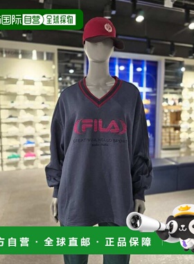 韩国直邮FILA [坡州分店] 惠拉女式合身V领标志上衣(FS2POG3151F-