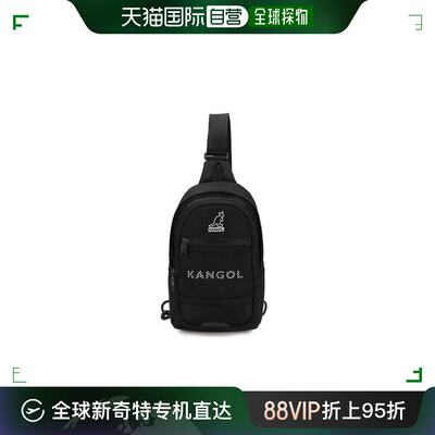 韩国直邮Kangol 单肩包 [GALLIA] KANGOL 图标 吊带包 1343 黑色