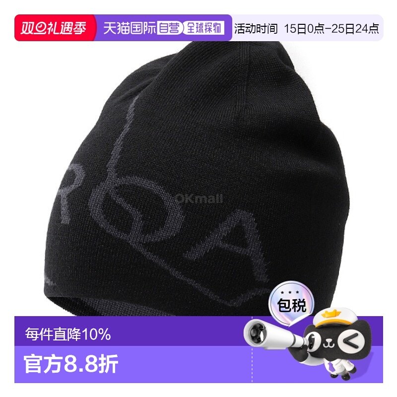 韩国直邮ROA 徽标羊毛帽 (帽子)针织帽 RBUW288YA12-BLK0001