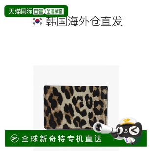 1h可退 牛皮卡包 韩国直邮ganni 钱包新款