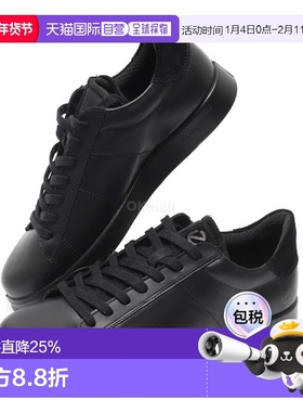 韩国直邮Ecco爱步男士休闲鞋黑色平底简约时尚轻便521304-51052