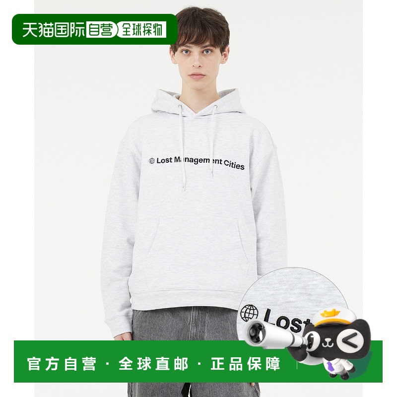 1h可退 韩国直邮LMC CAPITAL 徽标连帽衫浅麻灰色正品高档时尚百