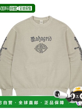韩国直邮MAHAGRID 男士24年新款美式复古校园休闲卫衣MG2ESMM457A