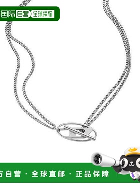 韩国直邮DIESEL [官方正品] DX1534040 椭圆形 D 标志双链拨动项