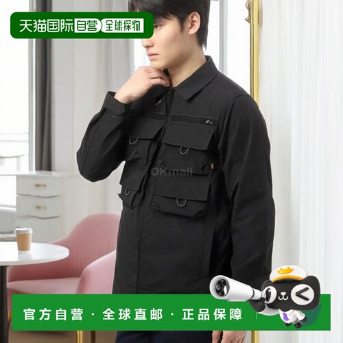 韩国直邮Alpha Industries MJN53000C1 尼龙工装衬衫夹克 黑色